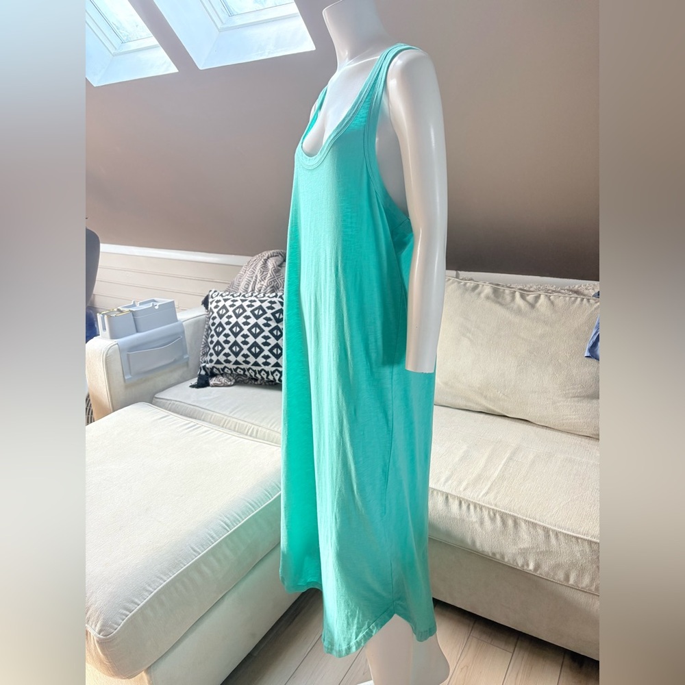 Z Supply NWT Easy Going Cotton Slub Midi Dress Cabana Green Size Large - Picture 7 of 11